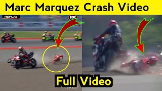 marc marquez crash video | marc marquez crashes hard in Indonesia gp 2025 | marc marquez crash