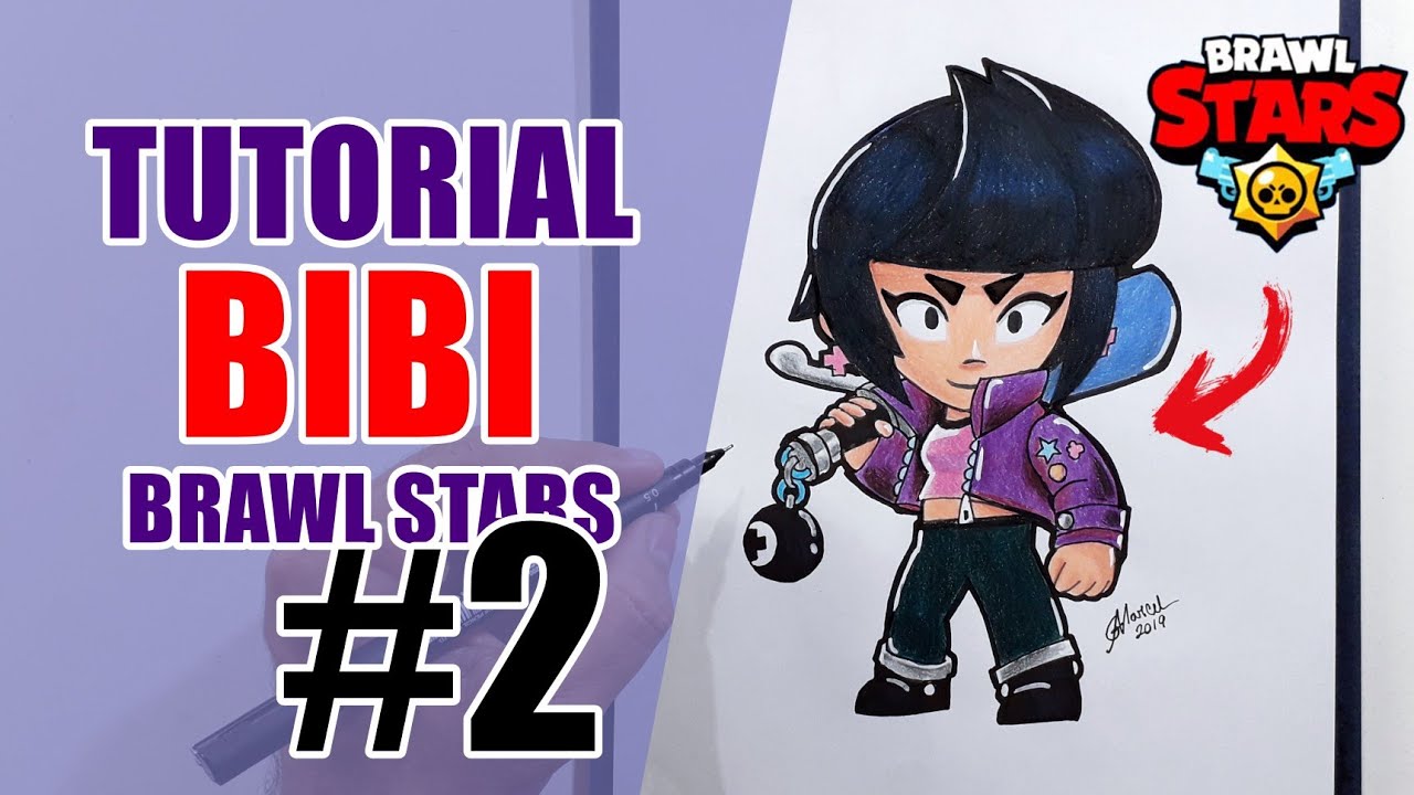 Como Colorir A Bibi Brawl Stars Como Dibujar A Bibi Braw Stars Youtube - personagens do jogo brawl stars bibi