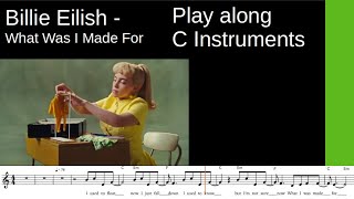 What Was I Made For (Billie Eilish, 2024), C-Instrument Play along