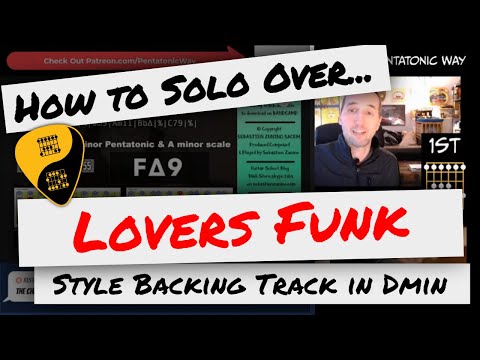 🎸 How to Solo Over Backing Tracks | Lover Funky Groove Backing Track in D minor
