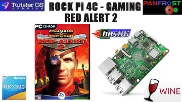 ROCK PI 4C: RED ALERT 2 | BOX86 + TWISTER OS ARMBIAN | WINE | GAME TEST | 720P | RK3399 | PANFROST