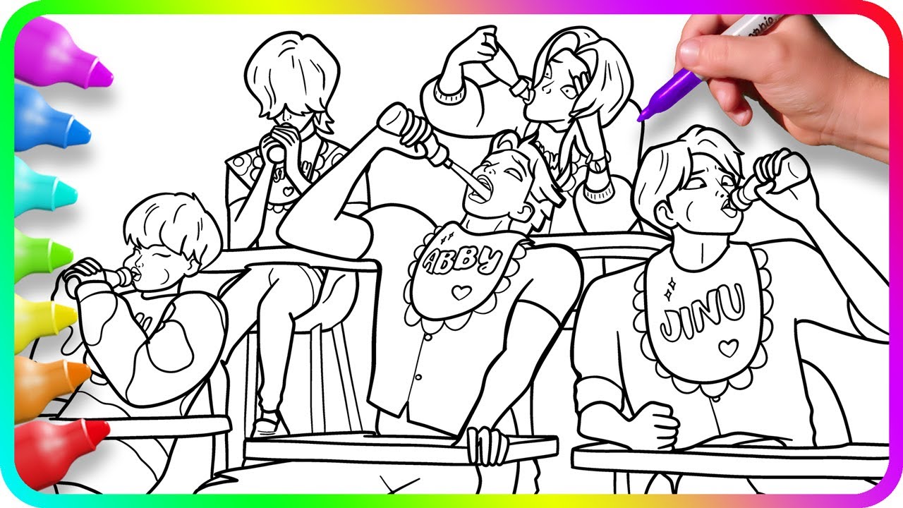 Play: KPop Demon Hunters colouring: Saja Boys, the satisfying speed-paint