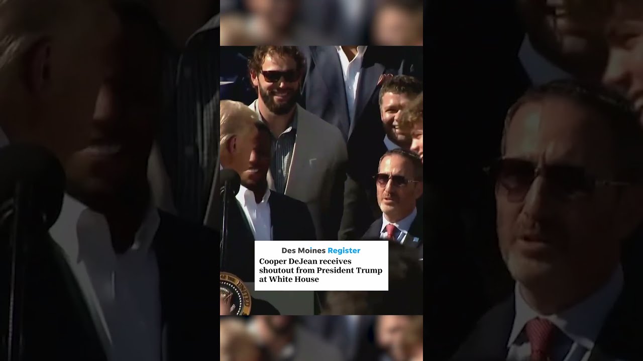 Cooper DeJean Receives Shoutout From President Trump At White House