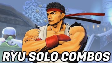 UMVC3 - RYU SOLO COMBOS!