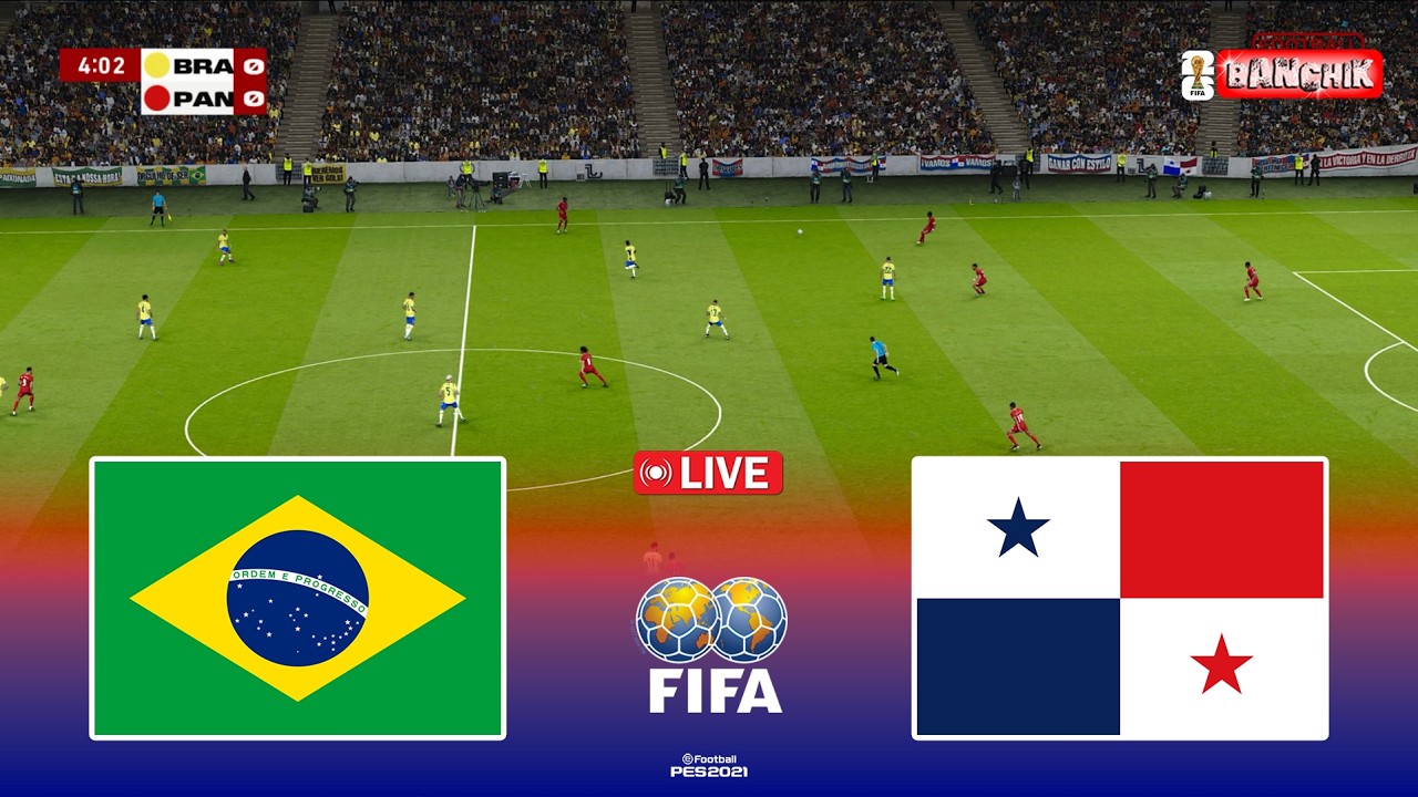 🔴 Brazil vs Panama - International Friendly 2026 Full Match | Pes 21 Simulation Gameplay