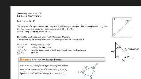 8.3 Notes Part 1 for March 18th online lesson
