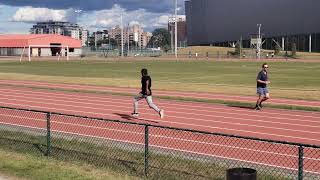 60m Sprint Drive Phase + Mid Acceleration &amp; Jog until 100m without track spikes shoes #TrackAndField