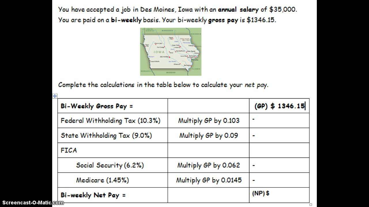 Paycheck Calculation - YouTube