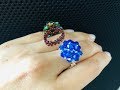 Dome Beaded Ring. DIY beaded Ring