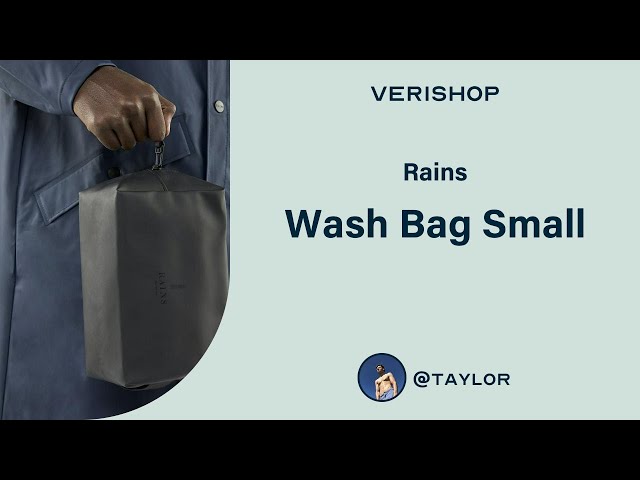 【関税込み】Wash Bag Small - Rains - Synthetic - Black 22bd9c10-6c71-4701-9ea7-