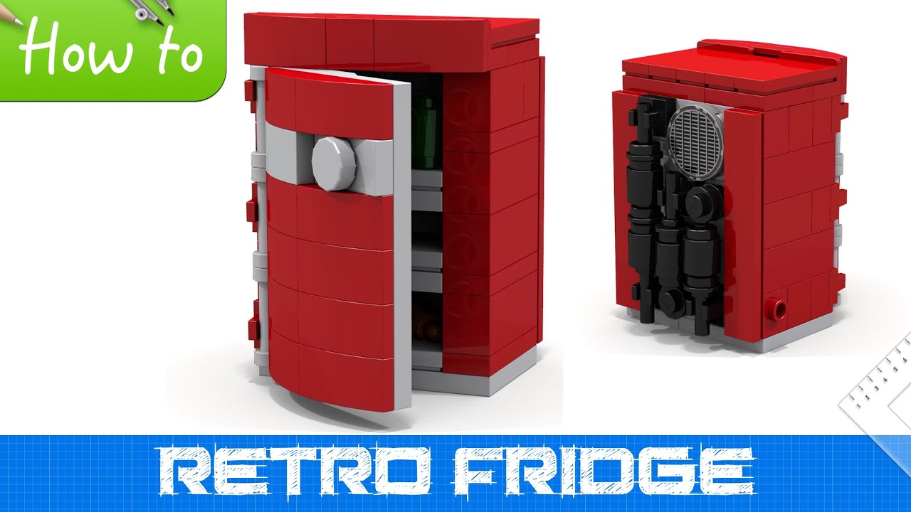 How To Make A LEGO Retro Fridge (Basic, MOC) - YouTube