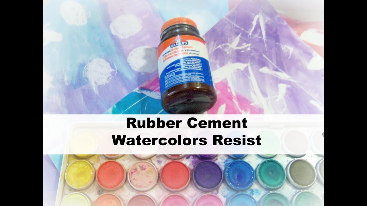 DIY rubber cement watercolors resist/ How to make Rubber Cement Resist