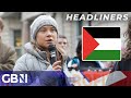 Greta Thunberg&#39;s mic grabbed after &#39;PRO-PALESTINIAN&#39; chants at rally | Headliners