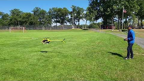 Sab Goblin 700 raw first test flight, the pilot is Maurice