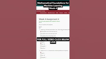 NPTEL Mathematical Foundations for Machine Learning Week 4 Assignment Answers | noc25-cs136