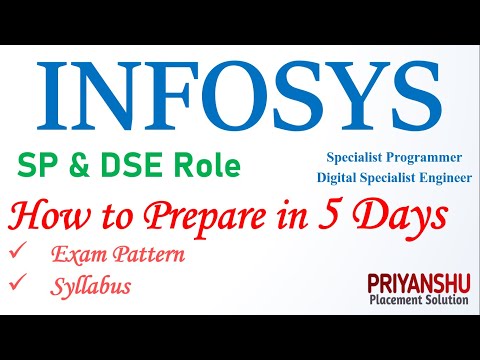 Infosys SP and DSE preparation | Infosys SP and DSE exam pattern | How to prepare for Infosys SP