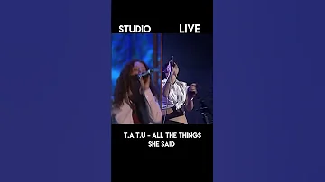 T A T U All The Things She Said Studio Version Vs Live Performance 