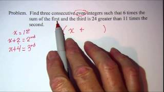 Consecutive Integer Word Problems 1