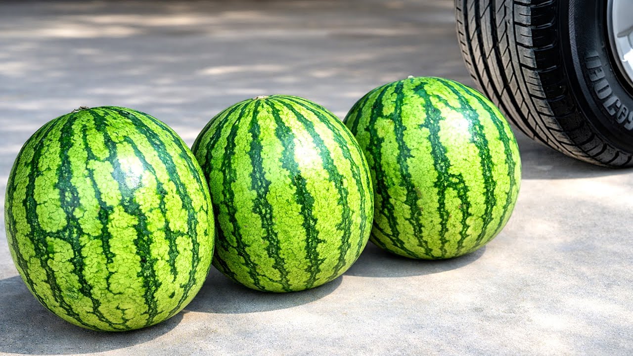 Experiment Car vs Watermelon - Crushing Crunchy & Soft Things by Car!