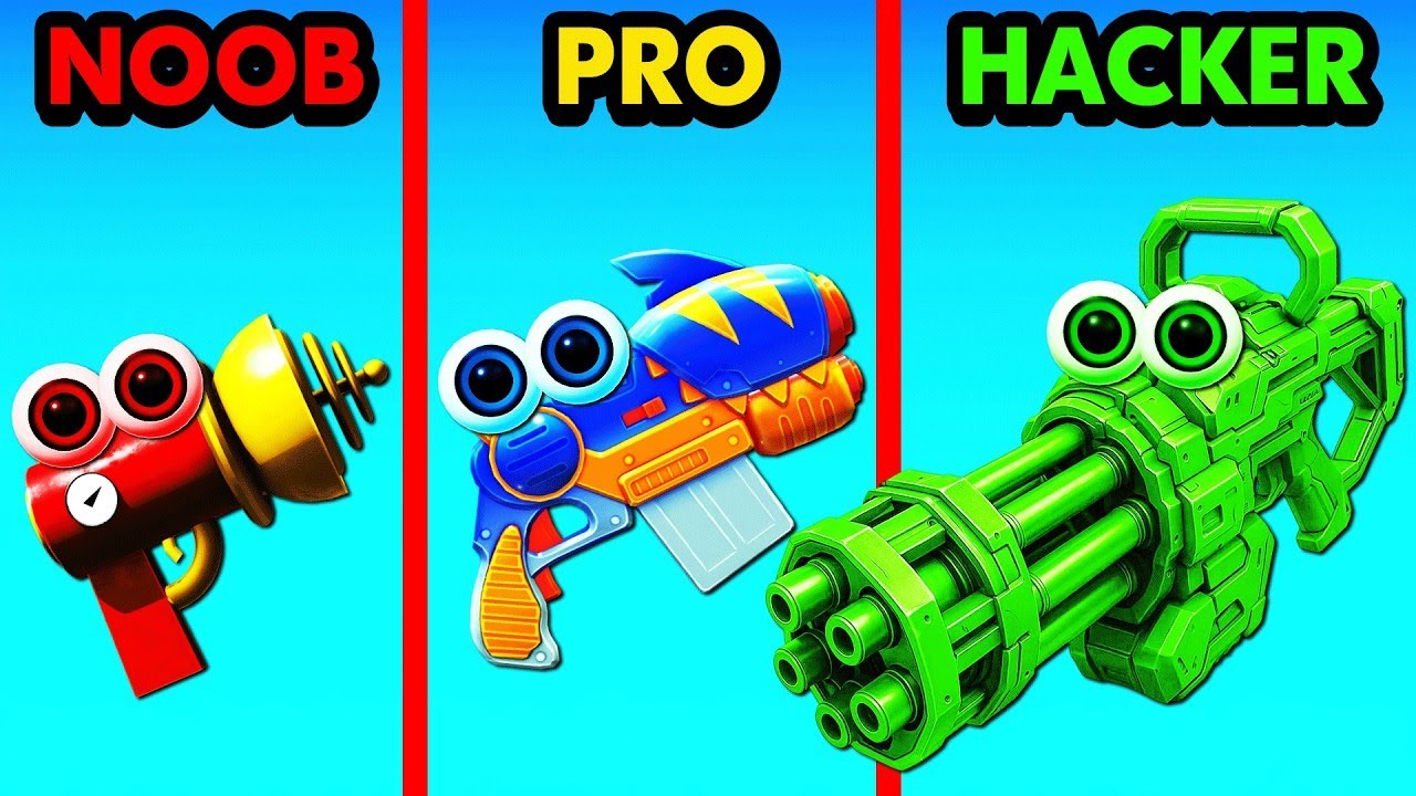 NOOB vs PRO vs PISTOLA LASER HACKER