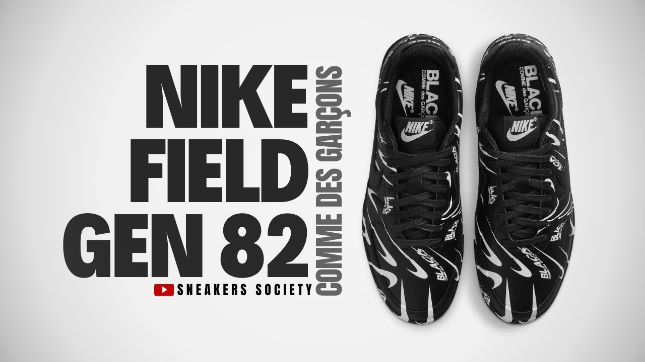 BLACK 2025 Comme des Garçons x Nike Field General 82 | DETAILED