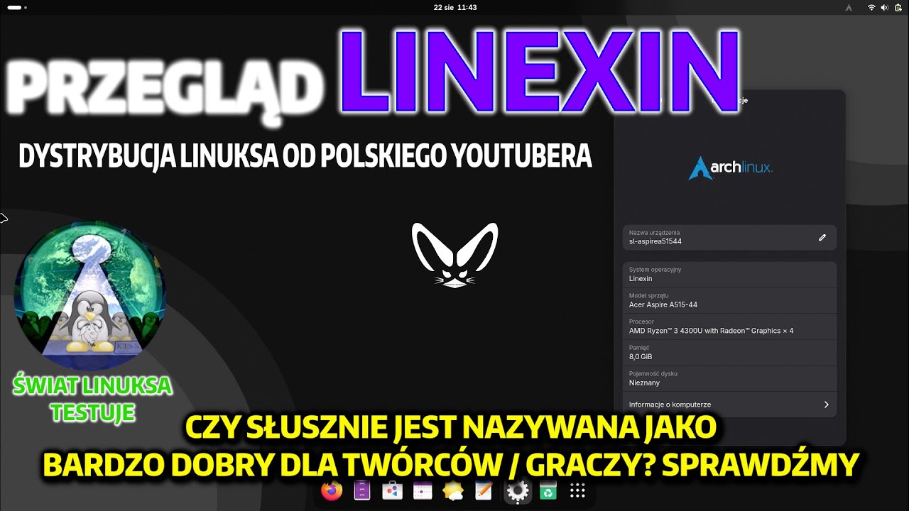 Test LINEXIN - Linux od polskiego Youtubera. Według PurePC dobry dla graczy/twórców - na pewno ?