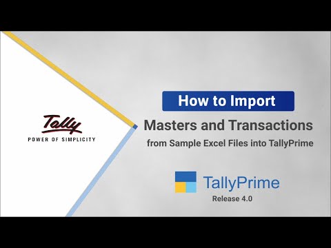 How to Import Data using the Sample Excel File | TallyHelp