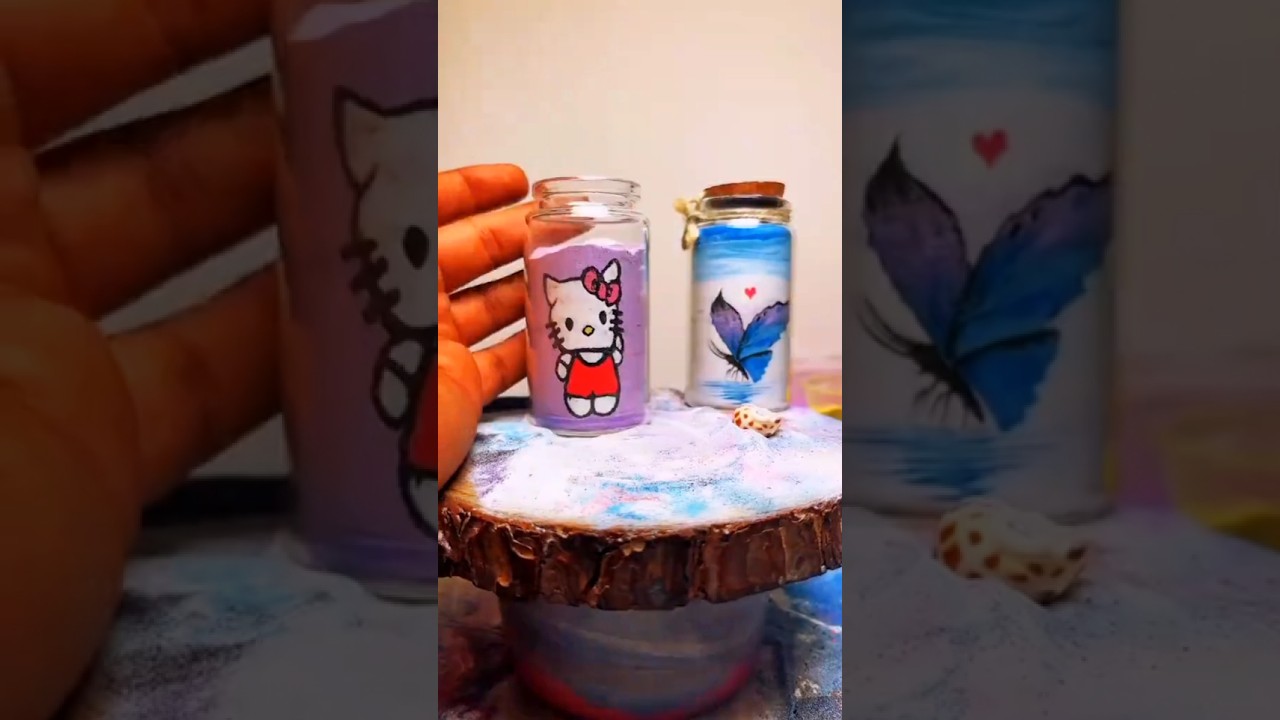 ✨ Hello Kitty Sand Art in a Bottle 🐱🎨 | Relaxing & Satisfying Art ASMR 