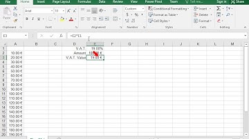 Use a One-Variable Data Table to calculate in the cell range Â2:Â25 the VAT of the values...