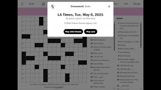 The Washington Post / LA Times Crossword 06/05/2025