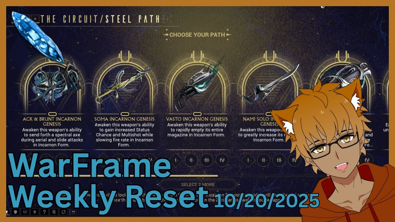 Warframe WEEKLY RESET October 20, 2025 | 