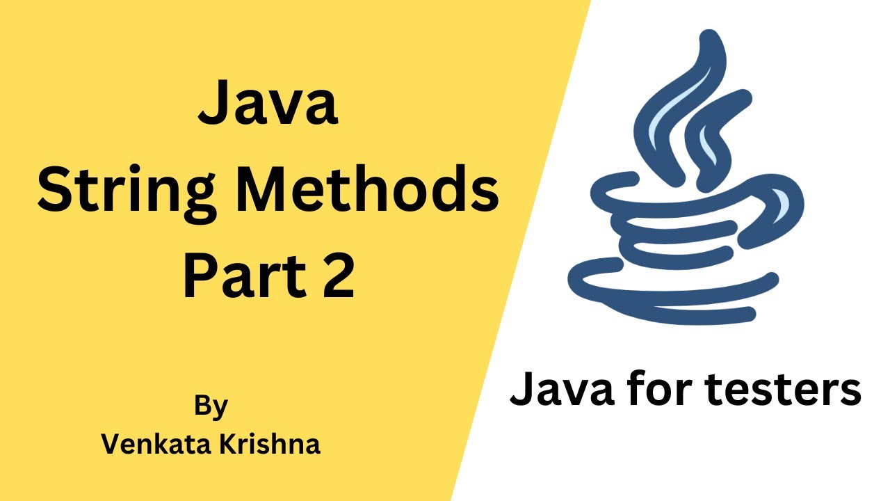 Java - String Methods - Part 2 - YouTube