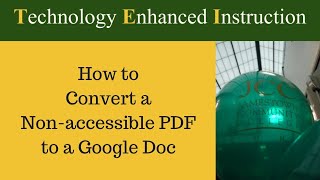 How to Convert a Non-Accessible PDF to a Google Doc