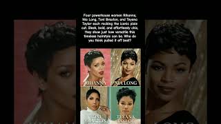 Pixie Cut Showdown! Rihanna, Nia Long, Toni Braxton &amp; Teyana Taylor Who SLAYED it BEST?#shorts