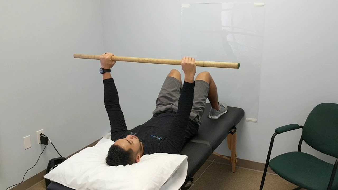 Dowel Shoulder Flexion AAROM YouTube
