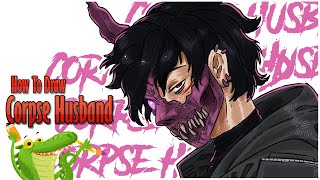 how to draw Corpse Husband Mask