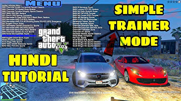 GTA 5 SIMPLE TRAINER MOD easy installation hindi tutorial || how to use simple native trainer