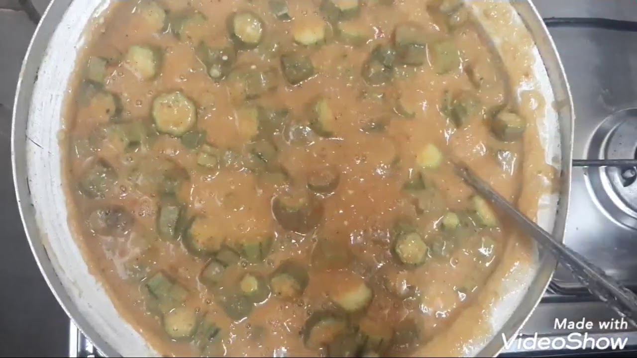 طريقة عمل البامية بالعدس (ويكا )🤗🤗