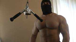 Hairy Teen Bodybuilder Training Triceps   Muscle Ninja
