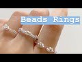 【ハンドメイド】韓国で話題のビーズリングの作り方！How to make beaded flower rings/비즈 반지 만들기