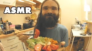 ASMR Mukbang Soft Spoken (Eating Sounds, First Time Trying in English)