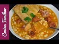 Como hacer ALUBIAS BLANCAS a la riojana con chorizo y panceta