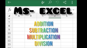 How to do Addition, Subtraction, Multiplication and Division in MS EXCEL in Tamil