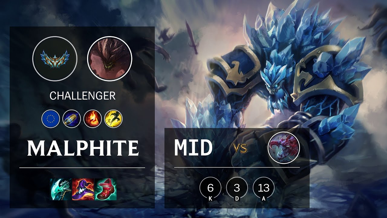 Malphite Mid vs Cho'Gath - EUW Challenger Patch 12.2