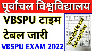 vbspu news today | vbspu time table 2022 | vbspu exam date 2022 | vbspu exam news today | vbspu
