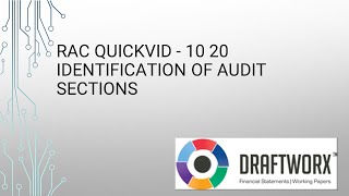 Details RAC Quickvid - 10 20 Identification of audit sections Update