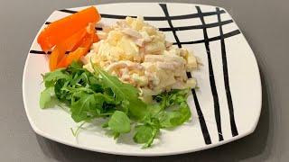 Майонезный Салат с Ананасом и копчёной курицей . Блюдо на новогодний стол Майонезный Салат с Ананасом и копчёной курицей . Блюдо на новогодний стол
