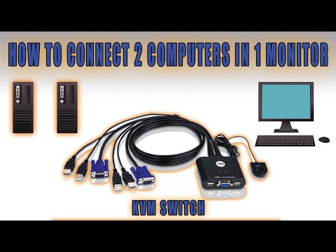 How to connect 2 computers in 1 monitor || KVM Switch