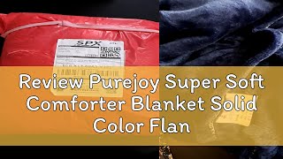 Review Purejoy Super Soft Comforter Blanket Solid Color Flannel Blanket Plain Coral Fleece Blanket screenshot 5