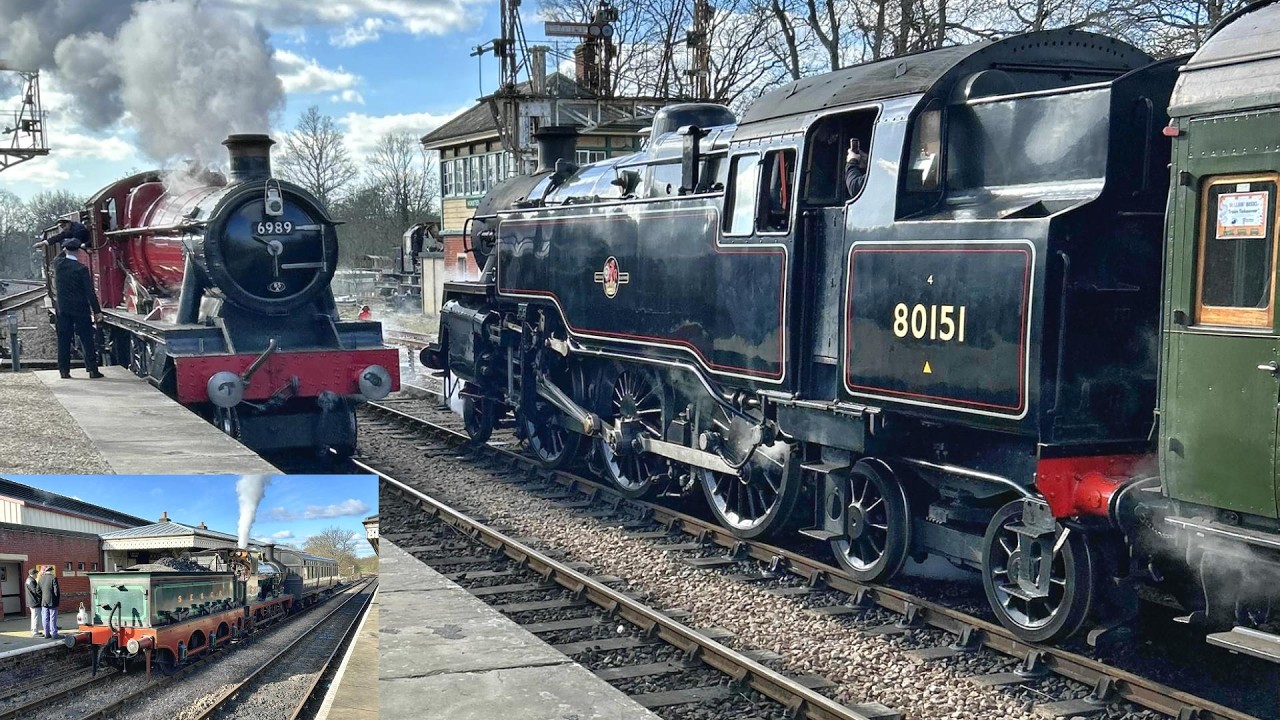 Three locos in action on the Bluebell Railway 'Service B & Shuttle' 14/02/2026